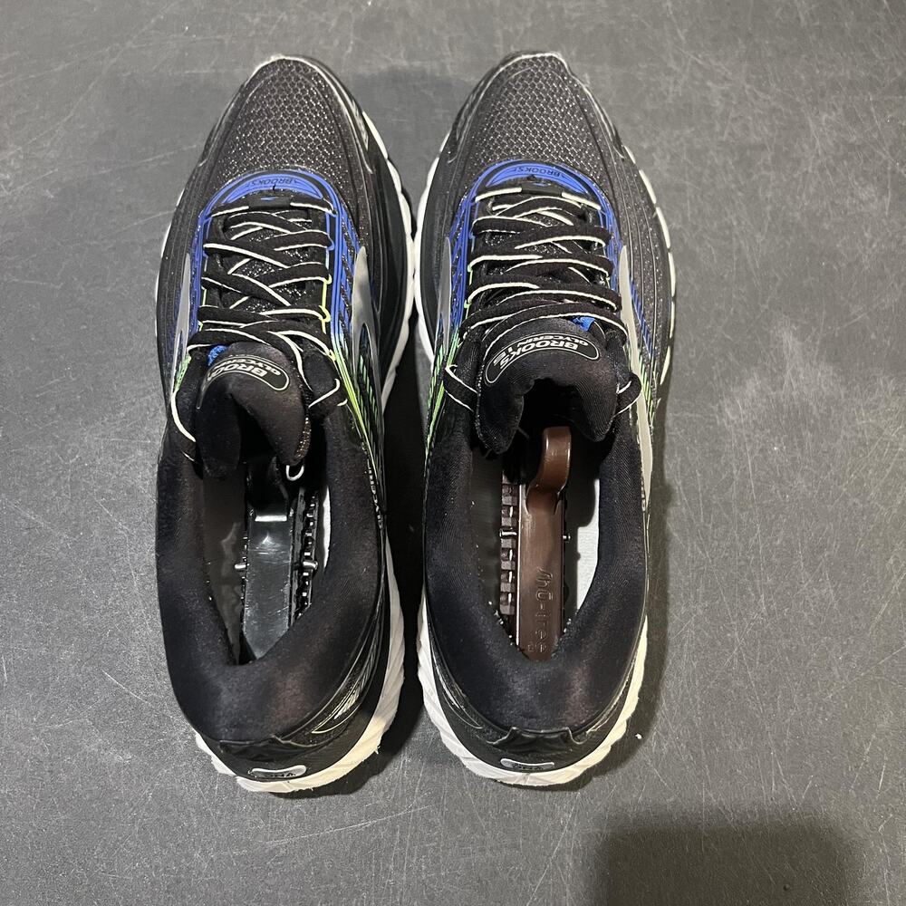 Brooks Glycerin 15 GTS Running Shoes Mens Size 10.5 Black Blue Green Cushion - Picture 8 of 10